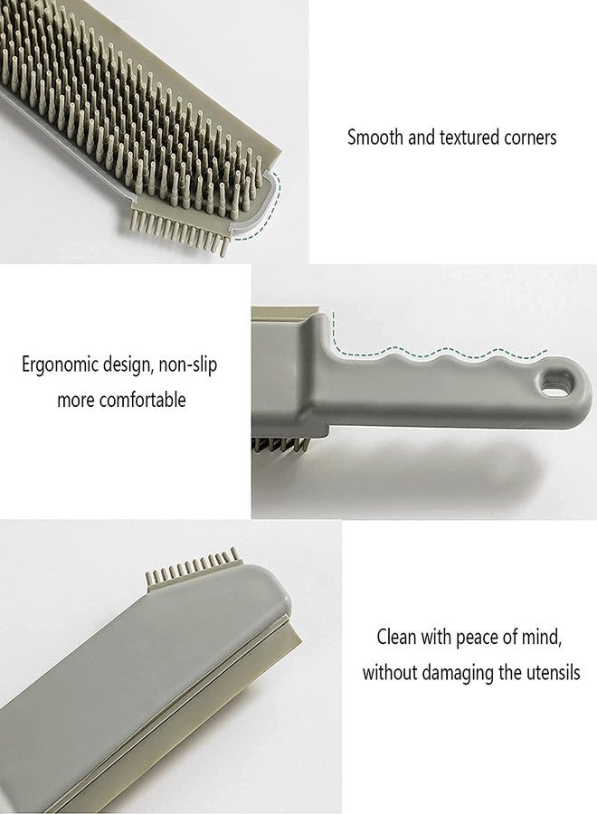 MaruHub 3 in 1 Silicone Cleaning Brush with Squeegee & Scraper | Multifunctional Handheld Gap Cleaner Tool for Kitchen, Bathroom, Window, Floor, Crevice & Tile | Soft Bristles, Portable & Reusable - Image 5